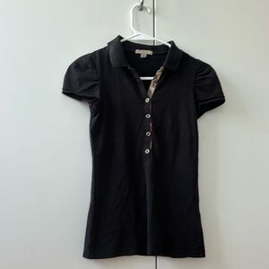 Black women’s Burberry button up shirt